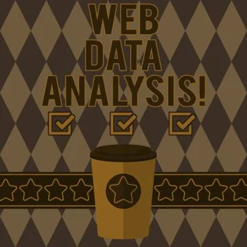 Handwriting text writing Web Data Analysis. Concept meaning measurement Stock Illustration