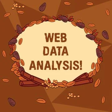 Handwriting text writing Web Data Analysis. Concept meaning measurement Stock Illustration