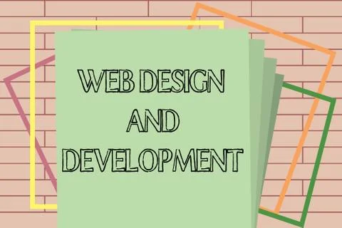 Handwriting text writing Web Design And Development. Concept meaning skills in 스톡 일러스트