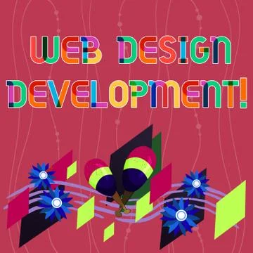 Handwriting text writing Web Design Development. Concept meaning developing 스톡 일러스트