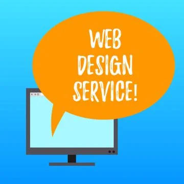 Handwriting text writing Web Design Service. Concept meaning development process Stockillustratie
