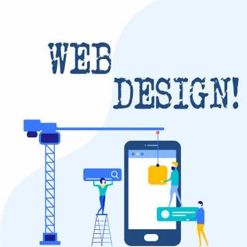 Handwriting text writing Web Design. Concept meaning process of creating イラスト素材