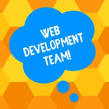 Handwriting text writing Web Development Team. Concept meaning a team of Illustrazione stock