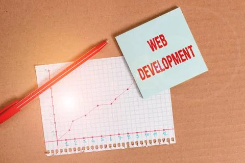 Handwriting text writing Web Development. Concept meaning dealing with Foto stock