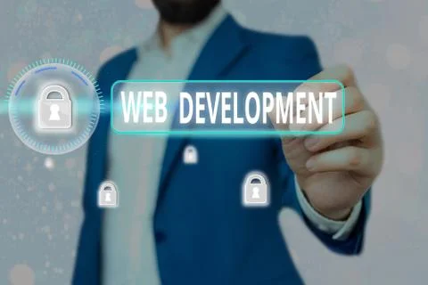 Handwriting text writing Web Development. Concept meaning work involved in Stock Photos