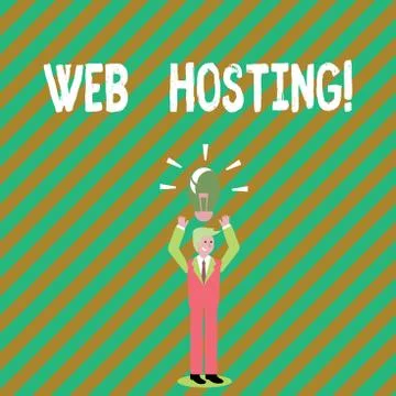 Handwriting text writing Web Hosting. Concept meaning Server service that allows Illustration