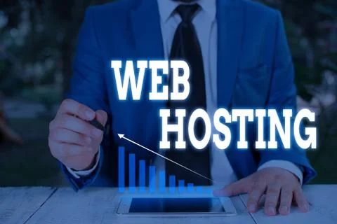 Handwriting text writing Web Hosting. Concept meaning The activity of providing Stock Photos