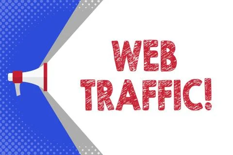 Handwriting text writing Web Traffic. Concept meaning amount of data sent and イラスト素材