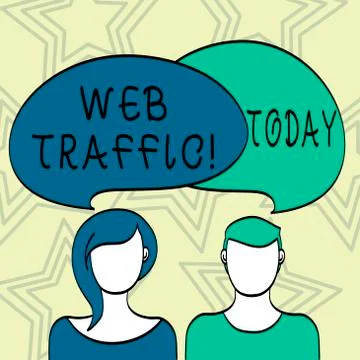 Handwriting text writing Web Traffic. Concept meaning amount of data sent and イラスト素材