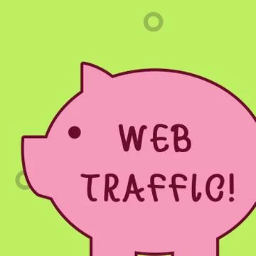 Handwriting text writing Web Traffic. Concept meaning amount of data sent and イラスト素材