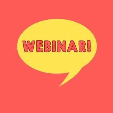 Handwriting text writing Webinar. Concept meaning seminar conducted over the Stock Illustration