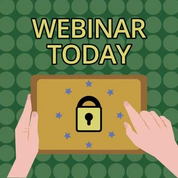 Handwriting text writing Webinar Today. Concept meaning Presentation that takes Stock Illustration