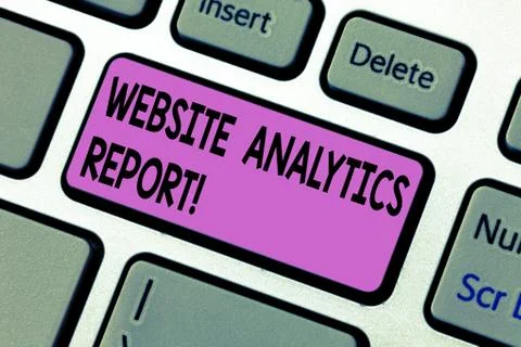 Handwriting text writing Website Analytics Report. Concept meaning procedures Stock Photos