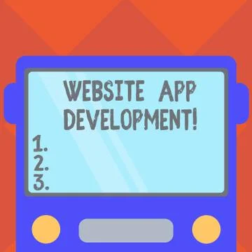 Handwriting text writing Website App Development. Concept meaning Creation of 스톡 일러스트