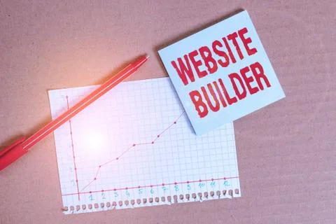 Handwriting text writing Website Builder. Concept meaning construction of Foto stock