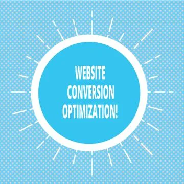 Handwriting text writing Website Conversion Optimization. Concept meaning System Illustrazione stock