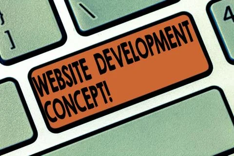 Handwriting text writing Website Development Concept. Concept meaning developing Stock Photos