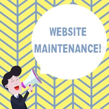 Handwriting text writing Website Maintenance. Concept meaning act of regularly 스톡 일러스트