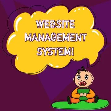 Handwriting text writing Website Management System. Concept meaning way to Stock Illustration