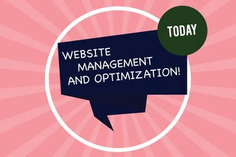 Handwriting text writing Website Management And Optimization. Concept meaning 库存插图