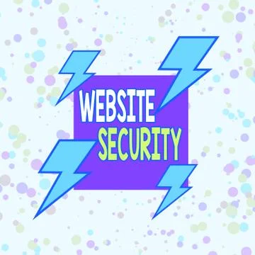 Handwriting text writing Website Security. Concept meaning critical component to Ilustração Stock