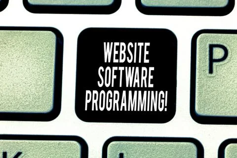 Handwriting text writing Website Software Programming. Concept meaning coding or Stock Photos