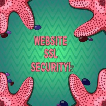 Handwriting text writing Website Ssl Security. Concept meaning encrypted link Stock Illustration
