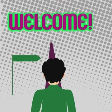 Handwriting text writing Welcome. Concept meaning Warm salutation Stock Illustration