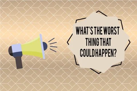 Handwriting text writing What s is The Worst Thing That Could Happen question イラスト素材