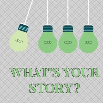 Handwriting text writing What S Is Your Story question. Concept meaning being Stock Illustration
