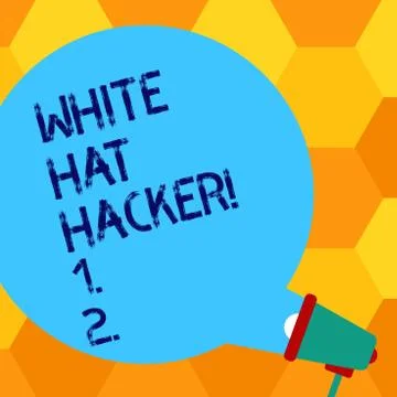 Handwriting text writing White Hat Hacker. Concept meaning Computer security Stock Illustration