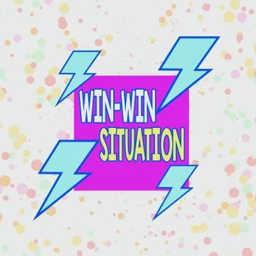 Handwriting text writing Win Win Situation. Concept meaning situation where all Stockillustratie