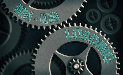Handwriting text writing Win win Loading. Concept meaning advantageous or Stockillustratie