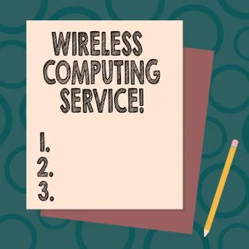 Handwriting text writing Wireless Computing Service. Concept meaning company 스톡 일러스트