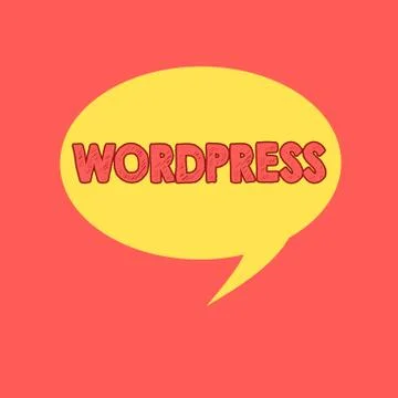 Handwriting text writing Wordpress. Concept meaning free source publishing Stock Illustration