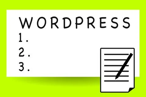 Handwriting text writing Wordpress. Concept meaning free source publishing 스톡 일러스트