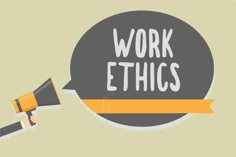 Handwriting text writing Work Ethics. Concept meaning A set of values centered Illustrazione stock