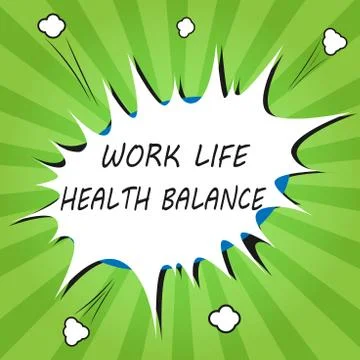Handwriting text writing Work Life Health Balance. Concept meaning Stability and Stock Illustration