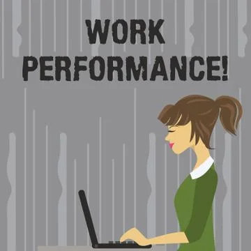 Handwriting text writing Work Perforanalysisce. Concept meaning Find the content Illustrazione stock