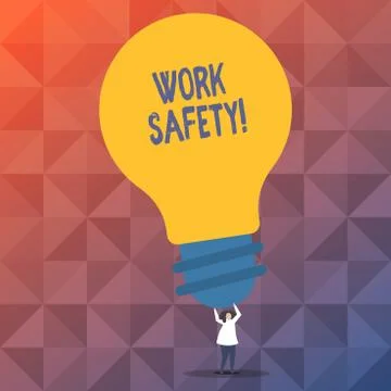 Handwriting text writing Work Safety. Concept meaning policies and procedures in Stock Illustration