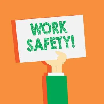 Handwriting text writing Work Safety. Concept meaning policies and procedures Stock Illustration
