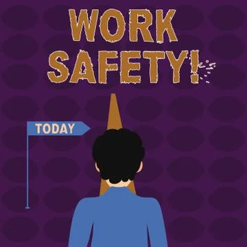 Handwriting text writing Work Safety. Concept meaning policies and procedures in Stock Illustration