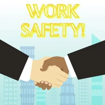 Handwriting text writing Work Safety. Concept meaning policies and procedures in Stock Illustration