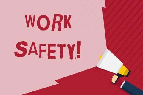 Handwriting text writing Work Safety. Concept meaning policies and procedures in Stock Illustration