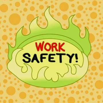 Handwriting text writing Work Safety. Concept meaning policies and procedures in Stock Illustration