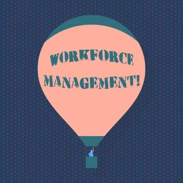 Handwriting text writing Workforce Management. Concept meaning use to optimize Stock Illustration