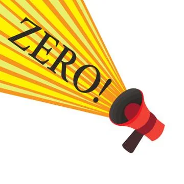 Handwriting text writing Zero. Concept meaning no quantity or number nought Ilustração Stock