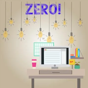 Handwriting text writing Zero. Concept meaning The emptiness nothingness of 스톡 일러스트