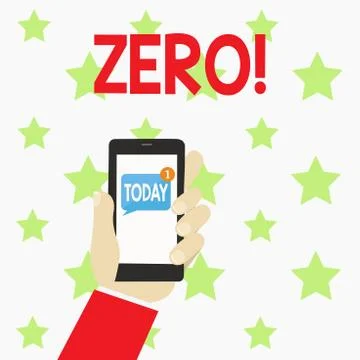 Handwriting text writing Zero. Concept meaning The emptiness nothingness of 스톡 일러스트