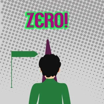 Handwriting text writing Zero. Concept meaning The emptiness nothingness of s 스톡 일러스트